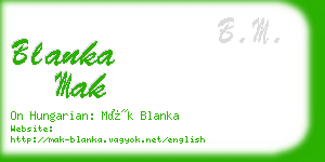 blanka mak business card